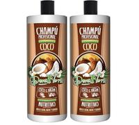 Dona Flora - Champú Nutritivo de Coco & Argán - Hidratación Intensa - Suavidad y Brillo Natural - Fortalece y Mejora Elasticidad del Cabello - 1000ml - (Paquete de 2)