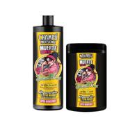 Dona Flora Muerte Súbita Pack 2 | Champú Super Hidratante 1000ml + Mascarilla Reparadora 1000ml | Cabello Seco y Dañado | Aceite de Batana, Karité, Aloe Vera y Aceite de Coco