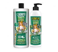 Dona Flora Rapunzel Pack 2 | Champú Crecimiento 1000ml + Leave-in Sin Aclarado 500ml | Anticaída y Reparador | Biotina, Aceite de Argán y Castaño de Indias | Todo Tipo de Cabello