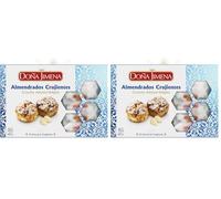 DOÑA JIMENA - Almendrados Crujientes, Calidad Suprema, Típico Dulce Navideño, Sabor auténtico, Para disfrutar, Receta Artesanal, 250g (Paquete de 2)