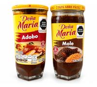 Doña María Adobo y Mole, combo 2 unidades de 235 g, adobo mexicano, mole mexicano, salsas mexicanas, cocina mexicana, total 470 g.