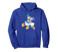 Donald Duck Daisy Kiss Sudadera con Capucha, Unisex para adultos, Azul Real, XXL
