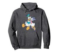 Donald Duck Daisy Kiss Sudadera con Capucha, Unisex para adultos, Jaspeado Oscuro, S