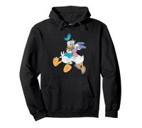 Donald Duck Daisy Kiss Sudadera con Capucha, Unisex para adultos, Negro, M