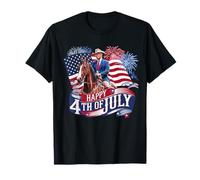Donald TRUMP: Feliz 4 de julio para los patriotas, bandera estadounidense Camiseta