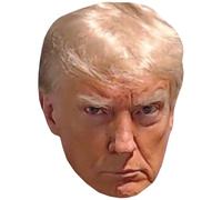 Donald Trump (Mug Shot) Mascaras de Personajes Famosos, Caras de Carton