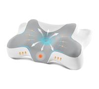 DONAMA Almohada Cervicales y Cuello, Almohada Ergonómica, Almohada Cervical para Daormir Boca Arriba, Boca Abajo y de Lado, 66x37x13cm, Gris Blanco