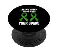 Donante de hígado Vivo Comparta su Mensaje de Repuesto PopSockets PopGrip Adhesivo