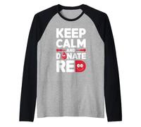 Donante de Sangre héroe Salvar Vidas Servicio comunitario Donación de Sangre Camiseta Manga Raglan