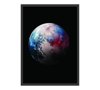 Donari Póster "Cosmic Love" Astronautas y planetas como emocional arte mural para tu hogar con o sin marco (P-1104-07, 21 x 30 cm, marco negro, enmarcado)