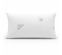 DONATELLA Almohada VISCO-Aloe - Almohada viscoelástica, núcleo Compacto. Doble Funda con Cremallera. Tejido Aloe Vera. Termorregulable adaptabilidad al Cuello - 135 cm., Blanco