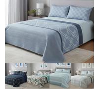 DONATELLA Colcha BOUTI Reversible - 105 cm., Milan-Azul