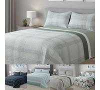 DONATELLA Colcha BOUTI Reversible - 135 cm., Gris-Squares