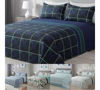 DONATELLA Colcha BOUTI Reversible - 180 cm., Marino-Azul