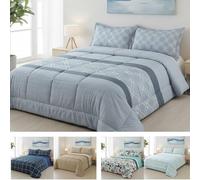 DONATELLA EDREDON Estampado Reversible Milan - 150 cm., Milan-Azul
