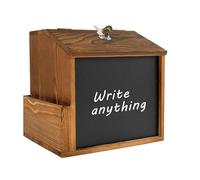 Donation Box - Ballot Boxes | Retro Comment Box | Lockable Wooden Boxs with Slot for Donations, Elections, Feedback, Surveys, Eventos, Churches & Charities