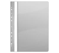 DONAU 1704001PL-13 Carpeta de plástico perforada A4 gris transparente carpeta de plástico duradero PVC duro transparente cubierta de hoja carpeta de abrazadera para oficina y escuela perforación