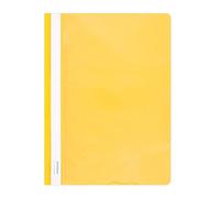 DONAU 1705001PL-11 - Carpetas de plástico A4, color amarillo, plástico resistente, PVC duro, tapa transparente, para oficina y escuela, capacidad aprox. 200 hojas, paquete de 10 unidades