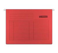 DONAU 7410905-04 - Archivador de suspensión (cartón reciclado, 230 g/m², para DIN A4, apertura lateral, 5 unidades, color rojo, ideal para oficina y escuela y The Authority, Green Punk, color rojo