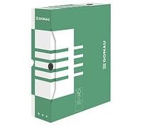 DONAU 7660301FSC-06 - Archivadores de cartón reciclado, 20 unidades, A4/8 cm (ancho del lomo), color verde