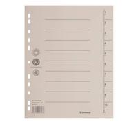 DONAU 8610001-25 - Separadores (100 unidades, cartón reciclado, 250 g/m², 4 orificios), color marrón claro
