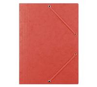 Donau 8643080-04PL Premium - Carpeta con cierre de esquinas (A4, cartón coloreado, revestimiento de cera, con 2 gomas elásticas, 10 unidades), color rojo