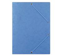 DONAU 8643080-10PL Premium - Carpeta A4 de cartón resistente con revestimiento de cera y 2 gomas elásticas (10 unidades), color azul
