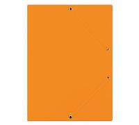 DONAU 8643080-12PL Premium - Carpeta A4 de cartón resistente Colorspan con revestimiento de cera y 2 gomas elásticas, 10 unidades, color naranja, ideal para oficina y escuela, lunares verdes
