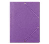 DONAU 8643080-23PL Premium - Carpeta A4 de cartón Colorspan/cartón prensado encerado con 2 gomas elásticas, 10 unidades, color: violeta, ideal para oficina y escuela, puntos verdes