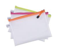 DONAU Bolsos con cremallera A4 con cremallera, 343 x 246 mm, EVA, 24 unidades, mezcla de colores