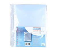 Donau - Fundas transparentes para documentos (DIN A4, 150 micras, 100 unidades), transparente