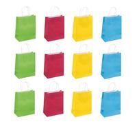 DONAU HOME Bolsas de regalo con Asas / 12 unidades en paquete/Papel kraft / 18 x 23 x 10 cm/monocolor/noble/papel de estraza/asa retorcida/regalo/souvenir/mezcla de colores