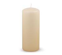 DONAU Home Pillar Candles - Vela clásica, color beige crema, 1 unidad, 20 x 8 cm de diámetro, sin perfume, para decoración, 100 horas de combustión, velas decorativas de cera, velas de mesa, velas de