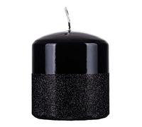 DONAU HOME Vela de ónix, 80 x 90 mm, color negro, para decoración, 45 horas de combustión, velas decorativas, 1 unidad