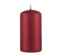 DONAU HOME Vela estándar barnizada/vela de parafina / 60 x 115 mm/rojo metálico mate/vela decorativa/vela decorativa / 1 pieza/para decoración