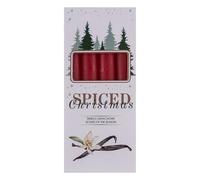 DONAU HOME Velas de mesa de Navidad Spiced Christmas/velas de parafina / 20 x 170 mm / 4 unidades/vainilla/rojo/juego de velas decorativas/para decoración