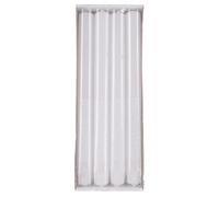 DONAU HOME Velas de mesa de ónix, parafina, juego de 22 x 250 mm, 4 unidades, color blanco