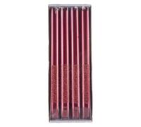 DONAU HOME Velas de mesa ónix, parafina, juego de 22 x 250 mm, 4 unidades, color rojo, para decoración