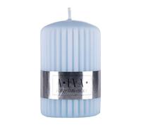 DONAU HOME Velas de parafina alva acanaladas, 60 x 90 mm, azul, para decoración, velas de barra estriadas, para decoración en el salón, baño, 25 horas de combustión, 1 unidad