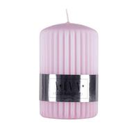 DONAU HOME Velas de parafina alva acanaladas, 60 x 90 mm, color rosa, para decoración, velas de barra estriadas, para decoración en el salón, baño, 25 horas de combustión, 1 unidad