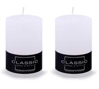 DONAU Home Velas rústicas/blanco / 1 pieza / 10 x 7 cm de diámetro sin perfumar/para decoración en el salón, cuarto de baño, 49 horas de combustión, velas decorativas, velas de cera/ambiente