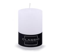 DONAU Home Velas rústicas/blanco / 1 pieza / 10 x 7 cm de diámetro sin perfumar/para decoración en el salón, cuarto de baño, 49 horas de combustión, velas decorativas, velas de cera/ambiente