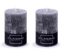 DONAU HOME Velas rústicas/grafito topo, 1 unidad, 10 x 7 cm de diámetro, sin perfumar/para decoración en el salón, cuarto de baño, 49 horas de combustión, velas decorativas de cera/ambiente nórdico