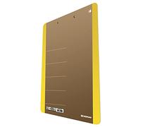 DONAU LIFE 2710001FSC-11 - Portapapeles A4, cartón duro con clip de metal, pinza fuerte con esquinas redondeadas, color amarillo, ideal para oficina, escuela y hogar