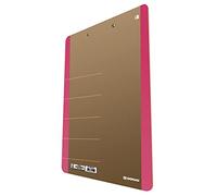 DONAU LIFE 2710001FSC-30 - Portapapeles A4, cartón duro con clip de metal, pinza fuerte con esquinas redondeadas, color rosa, ideal para la oficina, la escuela y el hogar