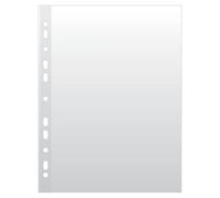 DONAU PP - Fundas perforadas (tamaño A4, 50 micras, en caja, 100 unidades), color transparente