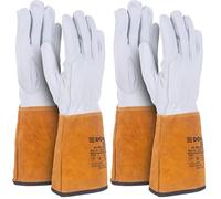 DONAU SAFETY Guante de soldador de piel de cabra para soldadura TIG/Kevlar/Talla 9/L, 1 par (Paquete de 2)