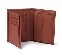 DONBOLSO Billetera de Cuero Viena | Billetera Grande para Hombre | Cartera de Cuero con Protección RFID | Napa Marrón