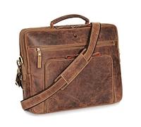 DONBOLSO Bolsa para Portátil 17 Pulgadas San Francisco | Maletin Ordenador Portatil de Hombro | Bandoleras y Bolsas Mensajero para Portátiles y Netbooks | Bolsa de Negocios | Vintage Marrón
