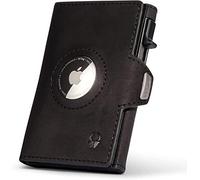DONBOLSO Cartera delgada Austin Air | Minimalistic Push-Up Tarjetero de piel con compartimento Apple AirTag | Espacio para 10 tarjetas | Protección RFID | Monedero compacto con monedero para hombre,